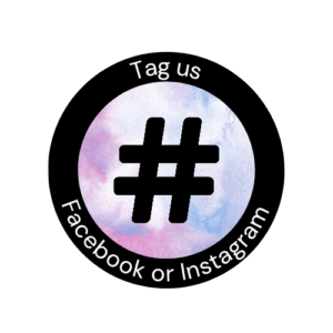 Tag us on social media Badge.