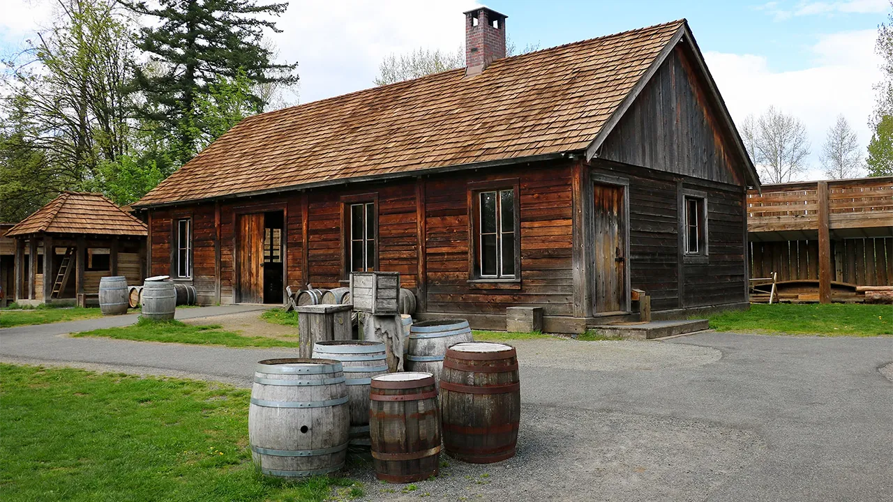 Wooden structure in Fort Langley